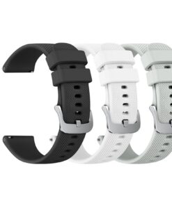 Bracelet Wanme Compatible Garmin Vivoactive 4S / Vivomove 3S / Venu 2S / Venu 3S, Silicone Souple pour Forerunner 265S /