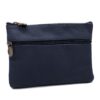 Charmoni Portefeuille Homme Bleu - Cuir Vrai - Multi Poches Zippées - Anneau Porte Clé - Élégant pour Homme et Femme