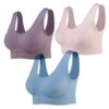 Soutien-gorge sans couture sport yoga sans armature pour femmes avec coussinets amovibles et confort optimal