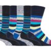 Gentle Grip 6 Paires de Chaussettes Homme en Coton Sans Élastiques Confort Diabète de Couleur Fantaisie 39-45, 46-50 EUR