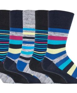 Gentle Grip 6 Paires de Chaussettes Homme en Coton Sans Élastiques Confort Diabète de Couleur Fantaisie 39-45, 46-50 EUR