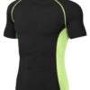 T-shirt compression Wayleb homme manches courtes séchage rapide fitness XXL