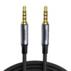 UGREEN Câble Audio TRRS |5mm 4 Pôles Double Prise Masculine Stéréo Nylon Tressé 1M Compatible Voiture iPod iPad Casque M