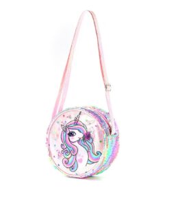 Sac à Bandoulière Spldsun, Sac en Cuir PU Licorne pour Petites Filles, Idéal pour Sortir et Faire du Shopping