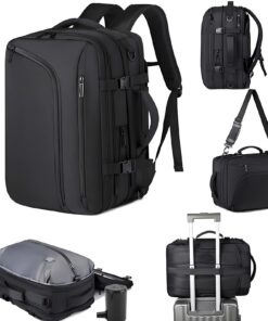 Yjkedfh Sac À Dos de Compression Sous Vide Extensible avec Pompe, Étanche 36-55L, Idéal pour Voyage et Affaires, Ouvertu