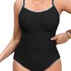 CUPSHE maillot de bain une pièce grande taille femme contrôleur ventre cou rond