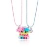 Hifot 2 Pièces Collier Bff Femmes pour Soeur Anniversaire, Collier Argent Coloré Koala d'Amitié pour Filles Jeunes Femel