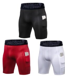 ZMNKH Shorts de Compression Homme Séchage Rapide Fitness Cycliste Poche