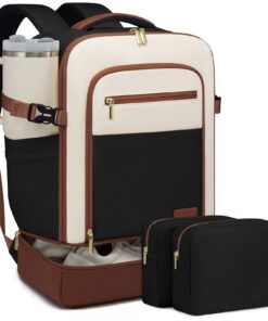 LOVEVOOK Sac à dos de voyage cabine pour femmes 40L with compartiment humide et sec et compartiment à chaussures séparé