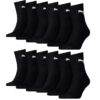 Chaussettes de sport PUMA Short Crew Frotteesohle Homme 12 Pièces Chic et Confortables pour Sport et Entretien