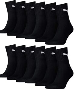 Chaussettes de sport PUMA Short Crew Frotteesohle Homme 12 Pièces Chic et Confortables pour Sport et Entretien