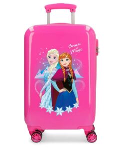 Valise Disney Frozen Rigide Pour Enfant 37x55x20 cm Rose Rigide ABS Serrure Cabine Bagage A Main
