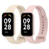 2 Pièces Silicone Souple Bracelet de Remplacement pour Xiaomi Mi Band 8 Active Compatible avec Mi Band 8 Active Montre