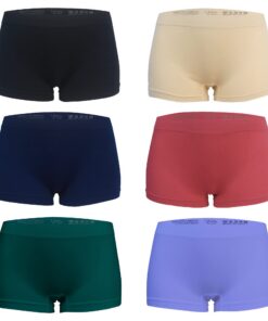 Libella Lot de 6 Femme Boxer Basics Shorties Uni Sport Seamless Culottes 3908 Élégant et Confortable pour Fitness et Dai