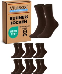 [Vitasox chaussettes affaires coton homme sans élastique sans couture unies OEKO-TEX STANDARD 100] + [Chaussettes en cot