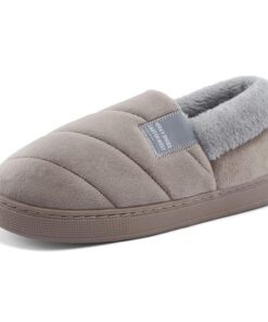 LACOFIA Chaussons à Fermées Chauds d'Hiver pour Adultes avec Semelle Antidérapante Intérieure/Extérieure LACOFIA Chausso