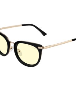 Gunnar Lunettes de jeu et d'ordinateur - Bloquage 65 % lumière bleue & 100 % UV - Monture onyx, Verres ambre - Protectio