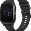 Bracelet Garmin Venu Sq 2 Compatible Noir pour Utilisateur Actif en Exercice Silicone