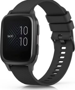 Bracelet Garmin Venu Sq 2 Compatible Noir pour Utilisateur Actif en Exercice Silicone