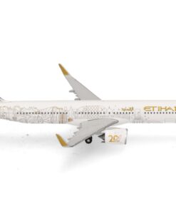 Herpa Avion Miniature Etihad Airways Airbus A321neo – 20e Anniversaire, Objets de collection, Modèle sans Support