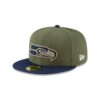 New Era Seattle Seahawks 59fiftyBasecap pour Hommes durant le Jeu Salute to Service