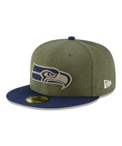 New Era Seattle Seahawks 59fiftyBasecap pour Hommes durant le Jeu Salute to Service