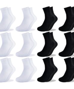 Chaussettes Genérico Home Solazzia Lot de 12 paires en coton douces et confortables pour homme et femme