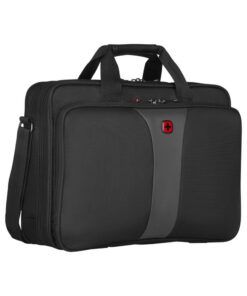 Wenger Legacy 16 Sac à Bandoulière Portable Noir Hommes Femmes Bureau Voyages d'Affaires 15L Organisateur Noir 600648