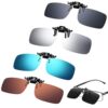 Jortmrd Lunettes de Soleil Polarisées UV400 pour Hommes Femmes Ultra Léger Verres Anti-Reflets Anti-Lumière Bleue Clip L