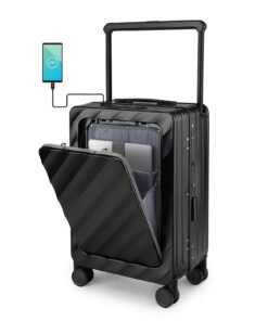 Sea Choice valises rigides à verrouillage avant port USB de charge | Voyageurs professionnels | Aéroport | Légères et ré