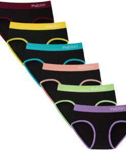 Culottes en coton stretch INNERSY pour ado girls |Stretch| 8 à 16 ans | Sport| Lot de 6 | Sécurité | Confort| OEKO-TEX S