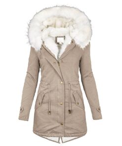 Manteau Femme Hiver 2025 Chaud et Chic Sherpa Parka Zippée avec Poches Manteau Polaire Femme Hiver 2025 Sherpa Épais et