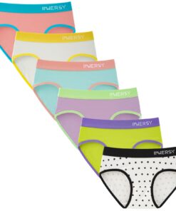Culottes INNERSY en coton stretch pour fille ado 8 à 16 ans - sport - OEKO-TEX STANDARD 100 - lot de 6