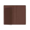 Couverture de chéquier en cuir avec séparateur intégré - Portefeuille avec blocage RFID pour homme et femme, marron, 6.6