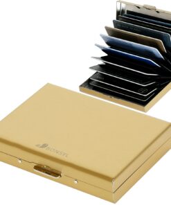 BONSYL Porte-cartes Crédit Fin Métal Femmes Hommes RFID Protection 10 Compartiments PVC (10 Cartes)