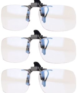 [Infactory] Clips sur-lunettes Lot de 3 avec protection contre la lumière bleue et UV 400 pour travailleurs digitaux