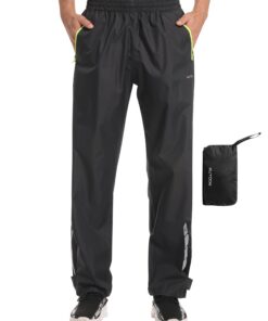 KUTOOK Pantalon de Pluie Imperméable Réfléchissant pour Hommes - Randonnée et Cyclisme - Taille S-4XL