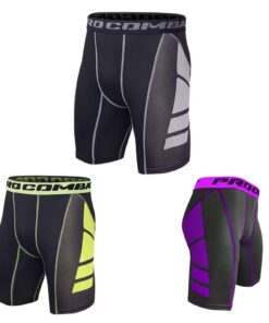 Rivccku 3 Shorts de Compression Homme pour Entraînement Athlétique et Course à Pied en Élasthanne - Amorti Optimal et Hy