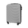 Valise cabine Barrens 55x39x20cm ABS gris | Coque dure | 34L | 4 roulettes | Poignée flexible | Compatible compagnies aé