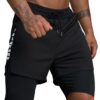 Smatstyle Pantalon de Course Homme 2 en 1 Séchage Rapide Poches Respirantes Short d'Entraînement