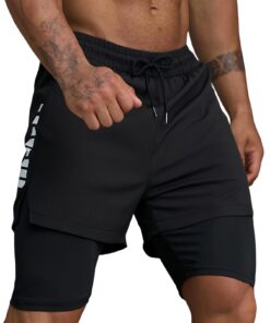 Smatstyle Short de Course Homme Court 2 en 1 | Séchage Rapide | Poches Respirantes