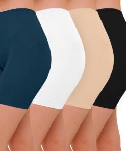 SHORT DE SPORT FEMME AURUZA LOT DE 4 ANTI-FROTTEMENT CYCLISME SECURITE JUPE ROBE LEGGING COURT BOXER SHORT