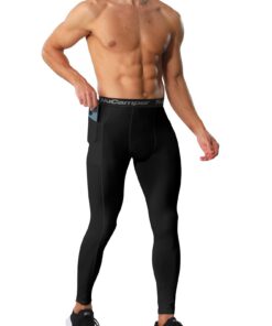 Leggings de sport NuCamper pour homme - Collants de compression avec séchage rapide - Base layer - Idéal pour la course