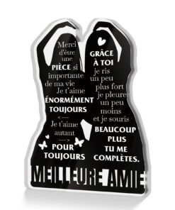 Putuo Decor Décoration Silhouette Acrylique À Mon Homme Message d’Amour Gravé Cadeau Romantique pour Son Partenaire