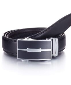 YEHMAN Ceinture sans trou en cuir boucle automatique chaîne 3 cm Homme confortable ajustable mode quotidien