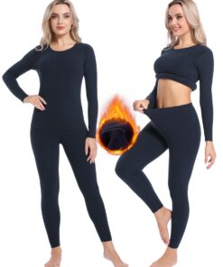 INNERSY Thermique Femme Haut Manches Longues Pantalon Chaud & Léger Ski Hiver OEKO-TEX
