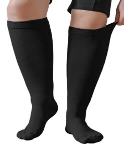 Chaussettes de Compression Graduées PUTUO pour Hommes et Femmes: Grossesse, Sport, Voyage en Avion - Taille Grande - 1 P