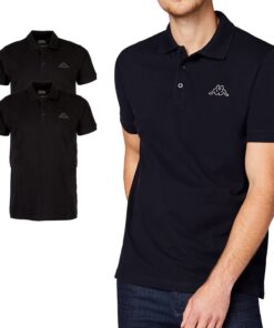 Kappa Lot de 2 polos Venist pour homme | Polo basique avec logo imprimé | Idéal pour sport, loisirs et bureau |taille L