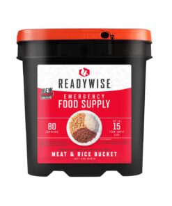 ReadyWise Ration d'urgence Viande et Riz Bœuf et Poulet Grab & Go Kit Alimentaire Jusqu’à 15 Ans De Conservation