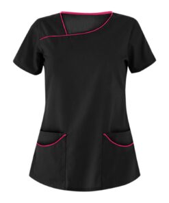 Blouse médicale femme été manche courte esthéticienne respirant grande taille